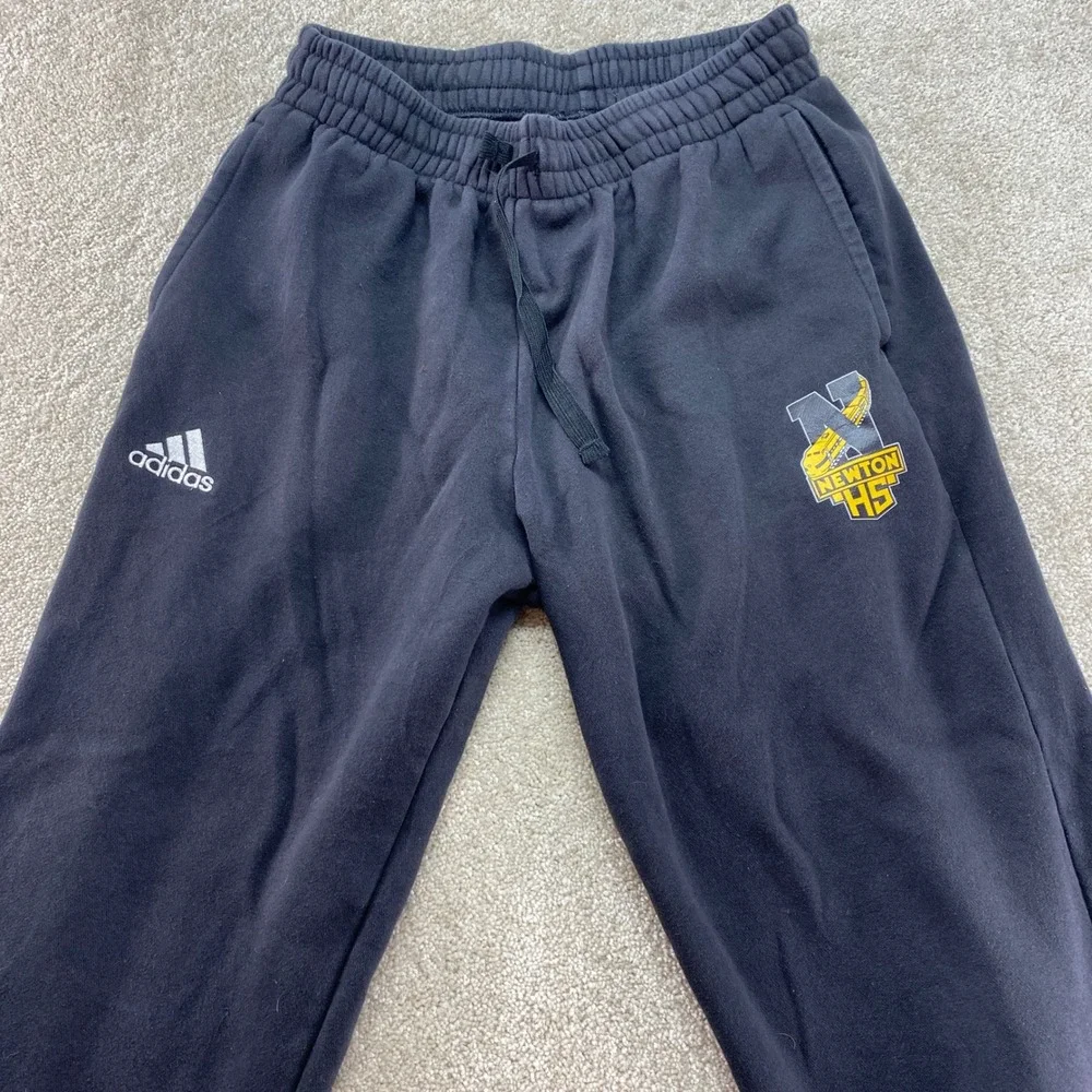 Adidas Sweatpants Mens‎ Black Size Medium Newton HS Logo Athletic Joggers